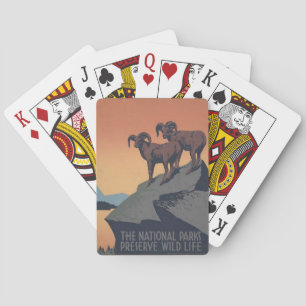 Baralho Cartões de jogo do poster de viagens de National