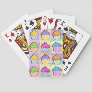 Baralho CARTÕES de JOGO dos CUPCAKES do pop art