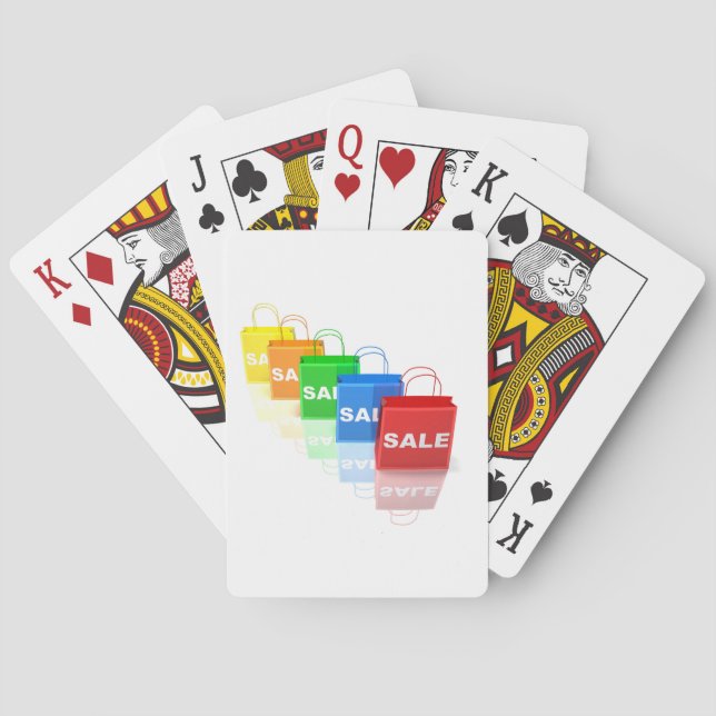Baralho Cartões de jogo dos sacos de compras da venda (Verso)