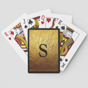 Baralho Cartões de jogo Dourados Monogrammed