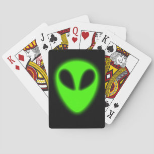 Baralho Cartões de jogo estrangeiros verdes de incandesc