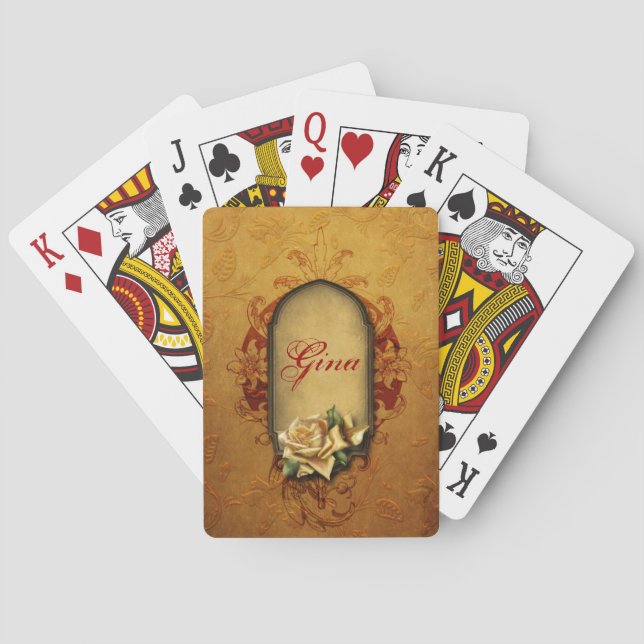 Baralho Cartões de jogo gravados ouro de Bicycle® do (Verso)