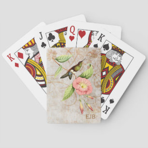 Baralho Cartões de jogo inchados Coppery do colibri de