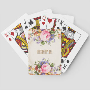 Baralho Cartões de jogo ingleses do Victorian do jardim d