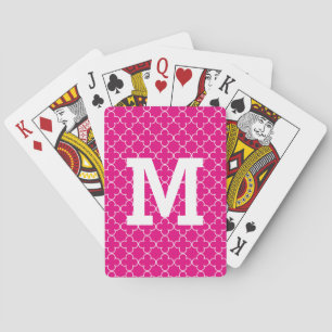Baralho Cartões de jogo Monogrammed com teste padrão do