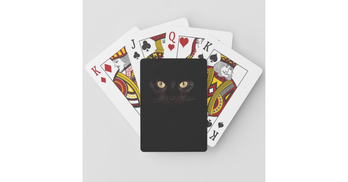 Baralho Cartões de jogo do gato preto