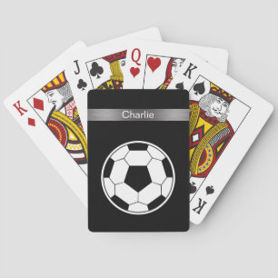 Baralho Cartões de jogo personalizados do futebol tema