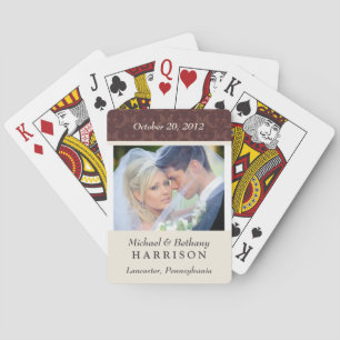 Baralho Cartões de jogo personalizados foto do casamento