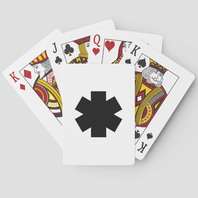 Baralho Cartões de jogo pretos do asterisco (Verso)