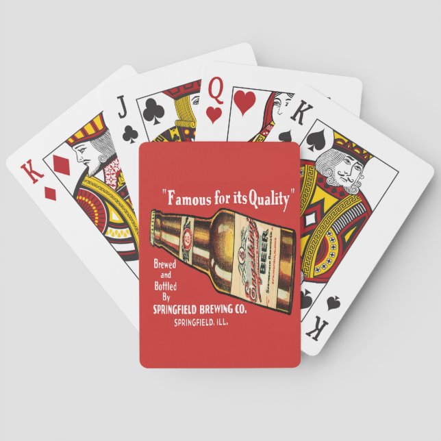Baralho Cartões de jogo retros da cerveja de Engelking (Verso)