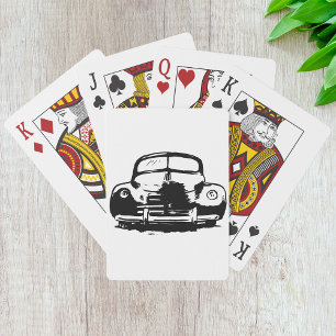 Baralho Cartões de jogo retros do carro
