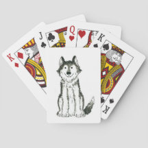 Cartões de jogo roncos do cão