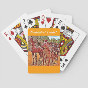 Baralho Cartões de jogo rústicos do vaqueiro do sudoeste