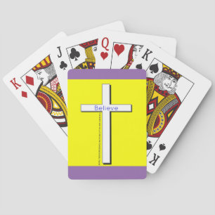 Baralho Cartões de jogo transversais cristãos