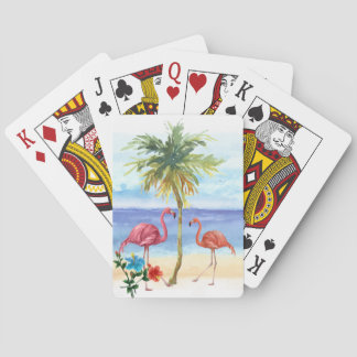 Baralho Cartões de jogo tropicais do flamingo