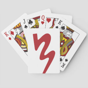 Baralho Cartões de jogo vermelhos & brancos do logotipo d