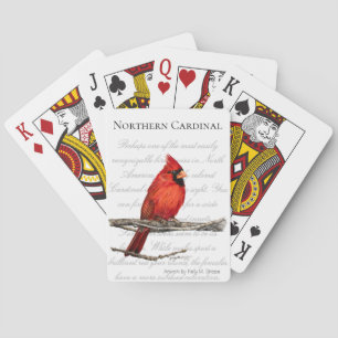 Baralho Cartões de Norte Cardinal de Arte de Pássaro