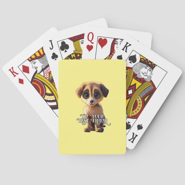 Baralho Cartões de Poker de cachorrinho (Verso)