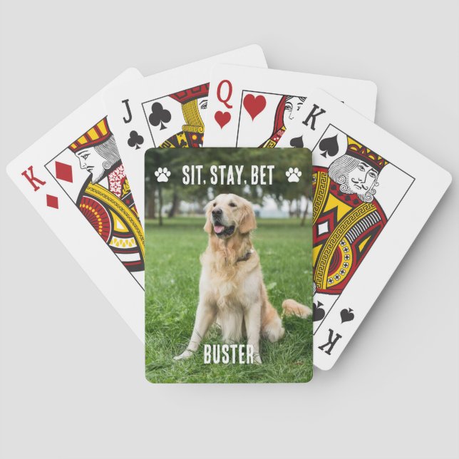 Baralho Cartões de Poker de Fotografia de Cães Personaliza (Verso)