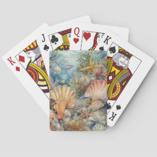 Baralho Cartões de Poker tocando com um Design de Shell