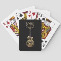 Cartões de pôquer com design de banda de Sage City