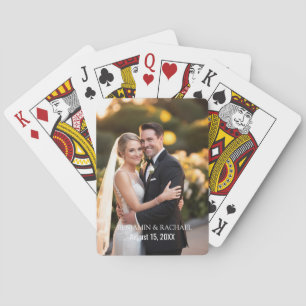 Baralho Cartões de pôquer de fotografia de casamento ou No