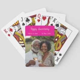 Baralho Cartões de pôquer modernos fotográficos de anivers