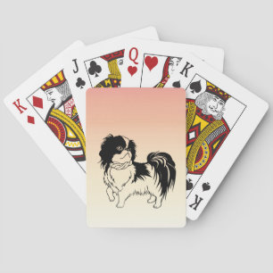 Baralho Cartões de Reprodução de Cachorros Pretos e Branco
