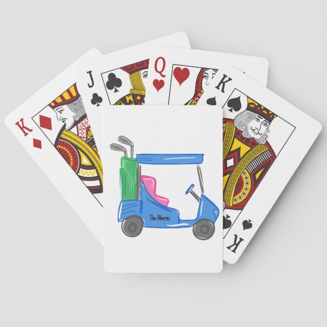 Baralho Cartões de Reprodução de Carrinhos de Golfe Person (Verso)