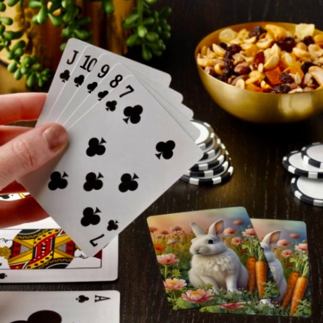 Baralho Cartões de Reprodução de Coelhinhos e Cenouras (Criador carregado)