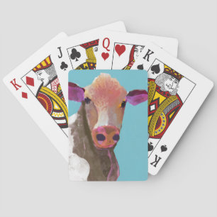 Baralho Cartões de Reprodução de Face de Vaca feitos po