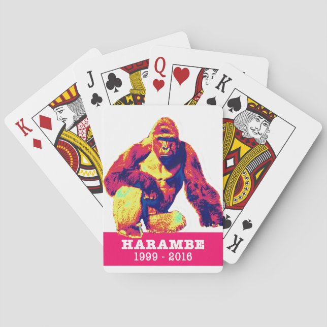 Baralho Cartões de Reprodução de Harambe (Verso)