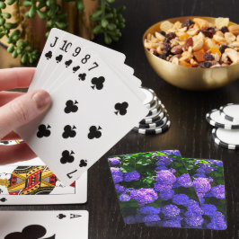 Baralho Cartões de Reprodução de Hydrangea Realista Púrpur