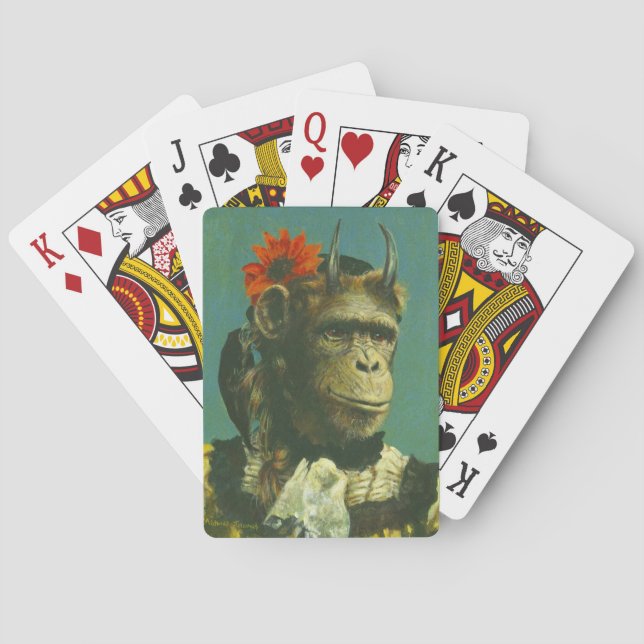 Baralho Cartões de Reprodução de Macacos (Verso)