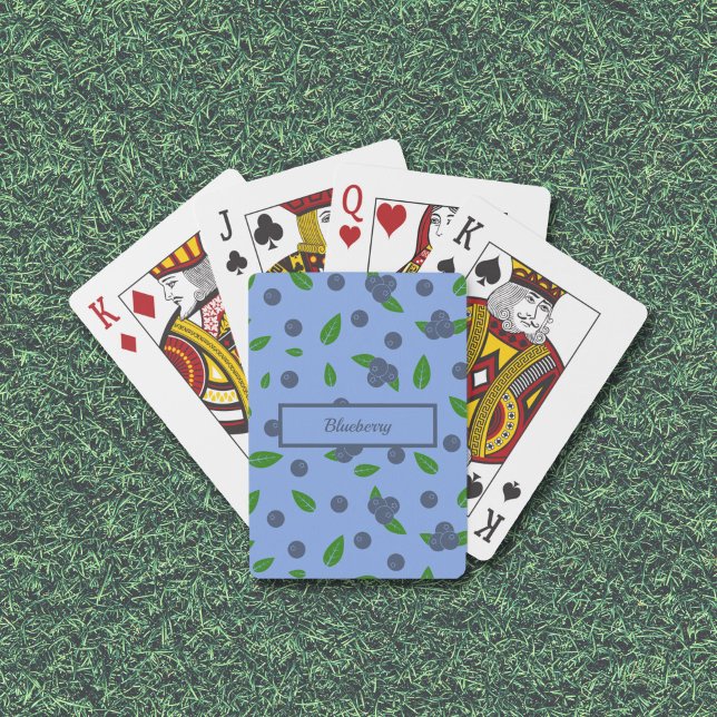Baralho Cartões de Reprodução de Padrão de Amoras (Blueberry pattern Playing Cards)