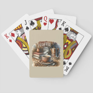 Baralho Cartões de Reprodução de Tempo do Café