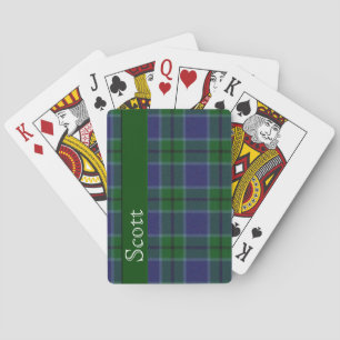 Baralho Cartões de Reprodução de Xadrez de Tartan Azul