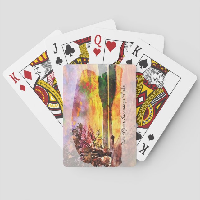 Baralho Cartões de Reprodução do Lago excelente Sacandaga (Verso)