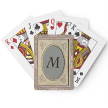 Cartões de Reprodução Monogramados de Frame Estila