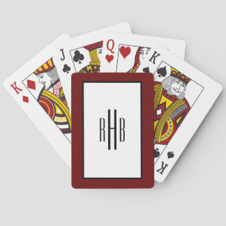 Baralho Cartões de Reprodução Monogramados, Poker Deck par