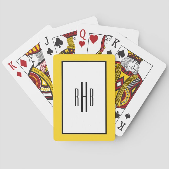Baralho Cartões de Reprodução Monogramados, Poker Deck par (Verso)