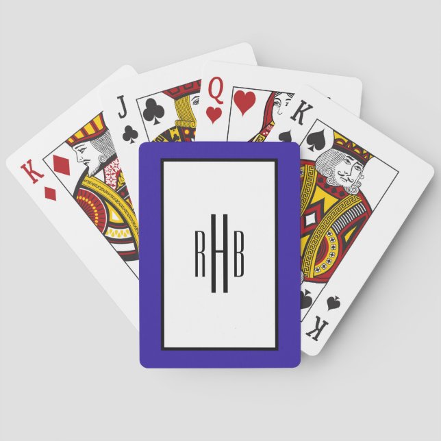 Baralho Cartões de Reprodução Monogramados, Poker Deck par (Verso)