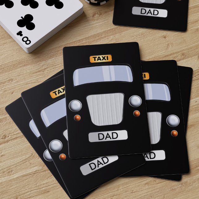 Baralho Cartões de Reprodução Personalizados de Monograma  (Perfect gift for the dad who is your personal chauffeur. He's best taxi driver )