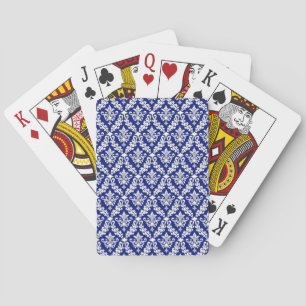 Baralho Cartões de Reprodução Real Blue Damask