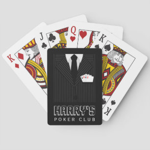 Baralho Cartões do Clube de Poker Casino da Pinstripe Sui