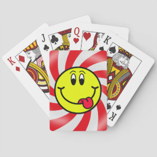 Baralho Cartões Emoji Red Spiral Que Sorriem