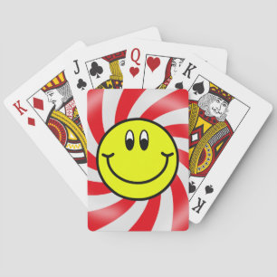 Baralho Cartões Emoji Red Spiral Que Sorriem