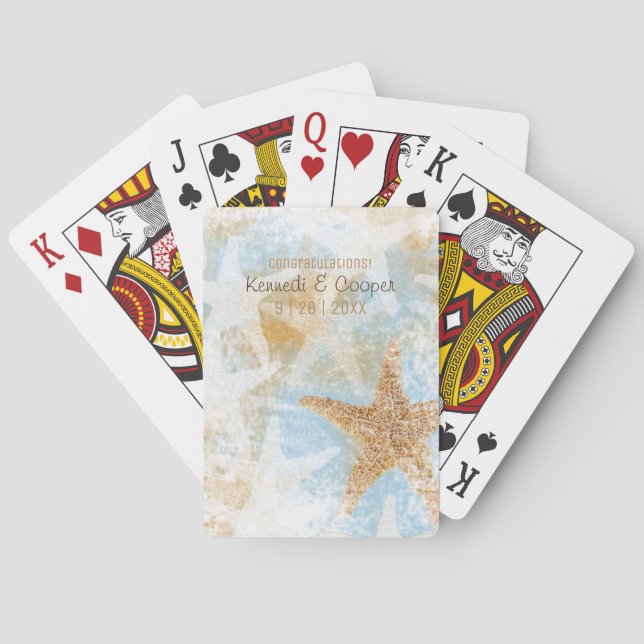 Baralho Cartões para desportistas de estrelas do mar de St (Verso)