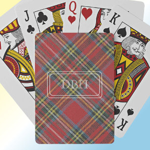 Baralho Cartões para jogar Impressão Stewart Tartan Monogr