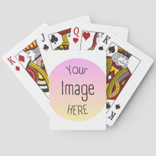 Baralho Cartões personalizados de reprodução de fotos ou l